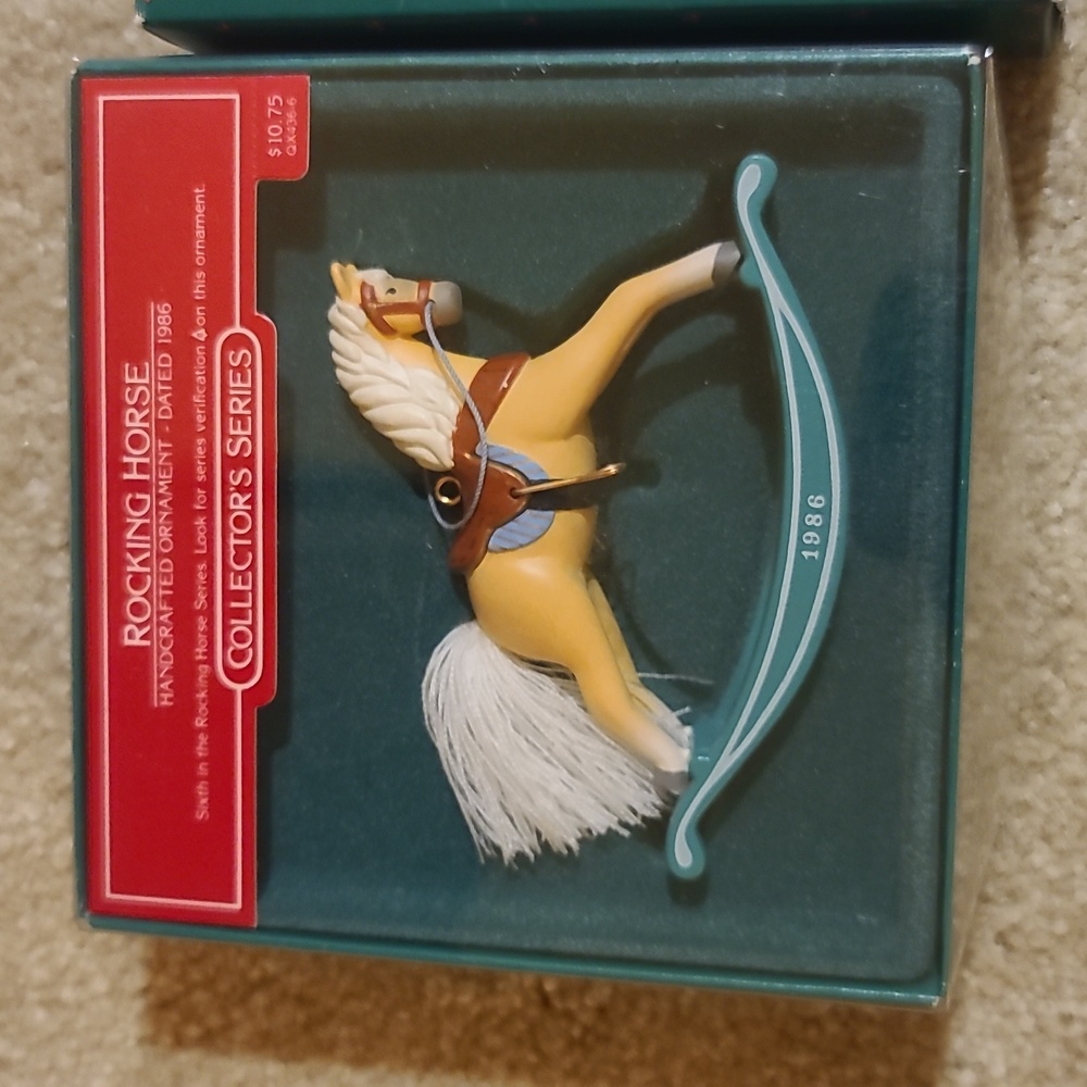 Hallmark set of 11 rocking horse keepsake Ornaments 1986-1996